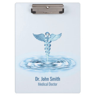 Pranchetas Hermes Médicos Rod Blue Caduceus