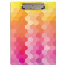 Hexágono Geométrico forma amarelo-rosa