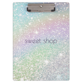 Pranchetas Holographic Glitter Bakery, Sweets Personalizados
