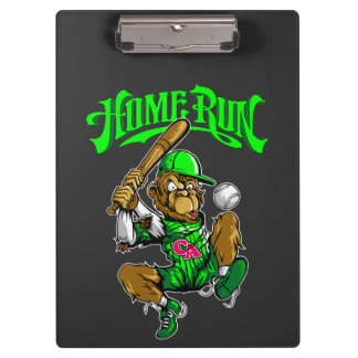 Pranchetas Home Run Monkey Baseball não é necessário traduzir