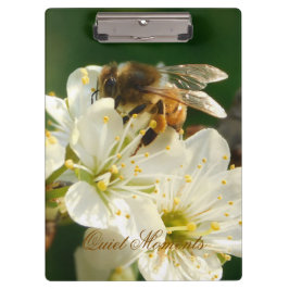 Pranchetas Honey Bee Plum Blossom Nature Study Clipboard
