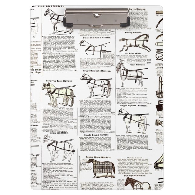 Pranchetas Horse Antique Advertising Newpaper Art (Frente)