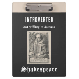 Pranchetas Humor de Introvertido Legal Tocado em Shakespeare