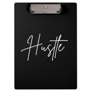 Pranchetas Hustle Script Clipboard – Modern Desk Accessory