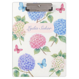 Pranchetas Hydrangea Floral da Aquarela Personalizada