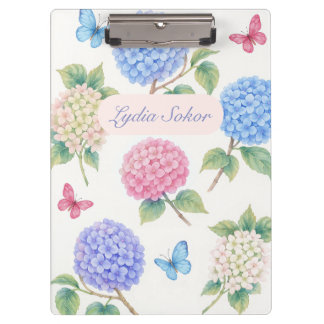 Pranchetas Hydrangea Floral da Aquarela Personalizada
