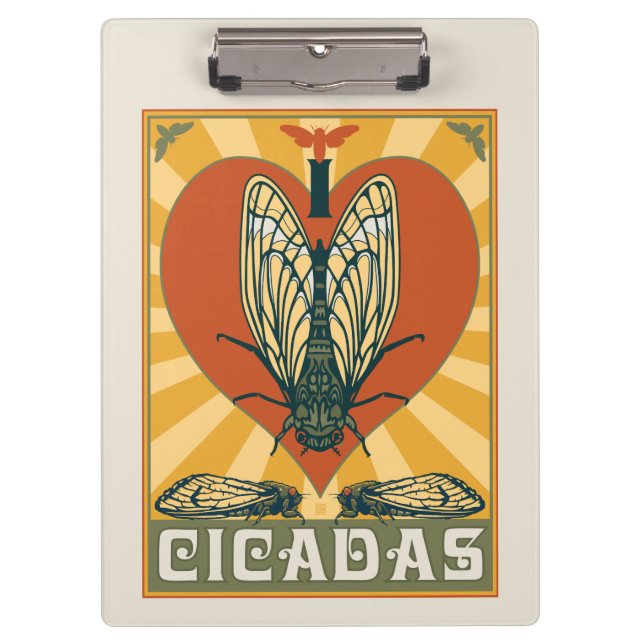 Pranchetas I Heart Cicadas (Frente)