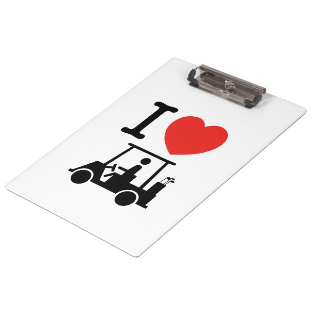 Pranchetas I Heart (Love) Golf Cart (Inclinado)