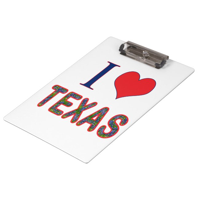 Pranchetas I (Heart) Love Texas Bluebonnet (Inclinado)