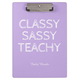 Pranchetas Ideia de Presente Personalizado Roxo para Professo