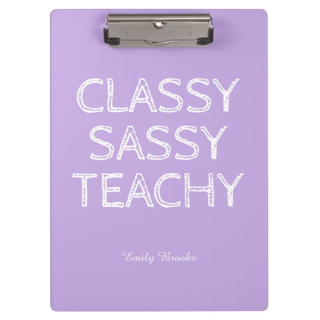Pranchetas Ideia de Presente Personalizado Roxo para Professo (Frente)