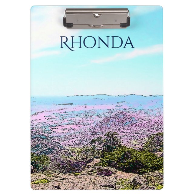 Pranchetas Ilustração das montanhas Wichita (Frente)