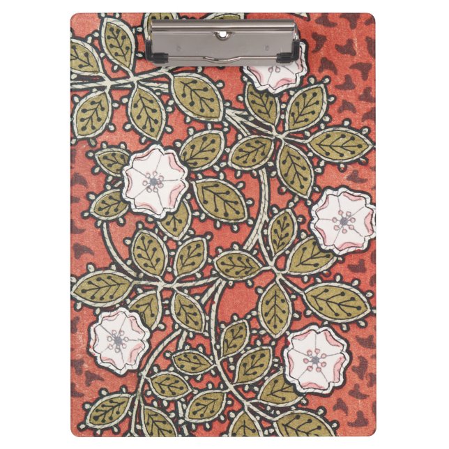 Pranchetas Ilustração de Arte de Rosa Selvagem Flor Vintage (Frente)