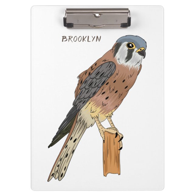 Pranchetas Ilustração de ave do Kestrel Americano (Frente)
