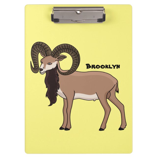 Pranchetas Ilustração de cabra Mouflon (Frente)