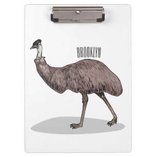 Pranchetas Ilustração de desenho animado de aves da Emu