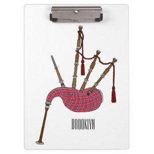 Pranchetas Ilustração de desenho animado de Bagpipe