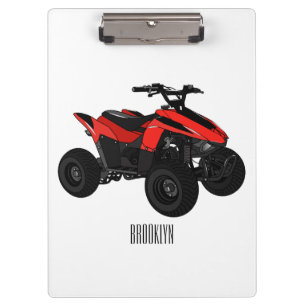 Pranchetas Ilustração de desenho animado de bicicleta atv