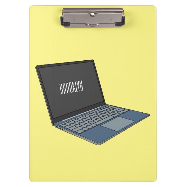 Pranchetas ilustração de desenho animado de laptop (Frente)