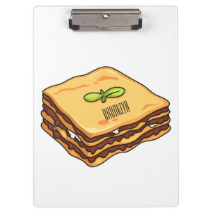 Pranchetas Ilustração de desenho animado de Lasagna