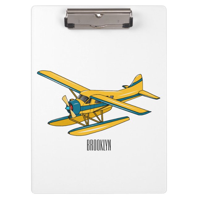 Pranchetas Ilustração de desenho animado de Seaplane (Frente)
