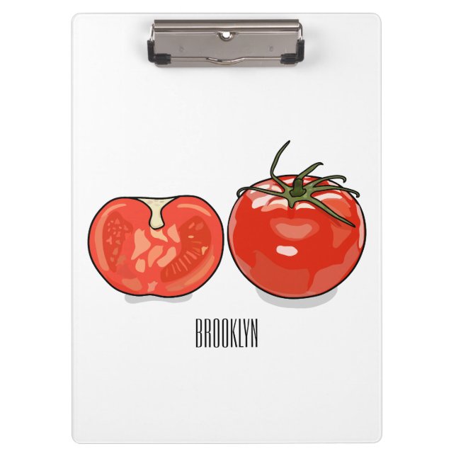 Pranchetas Ilustração de desenho animado de tomate (Frente)