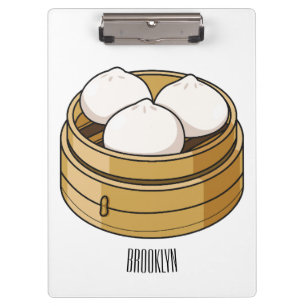 Pranchetas Ilustração de desenho animado Dim sum