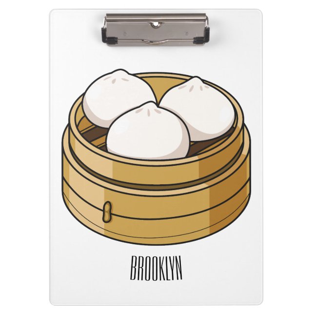 Pranchetas Ilustração de desenho animado Dim sum (Frente)