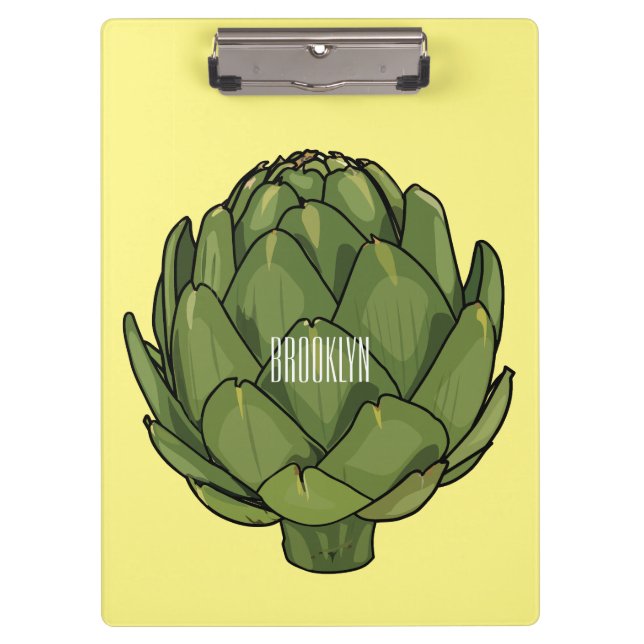 Pranchetas Ilustração de desenho animado do Artichoke (Frente)