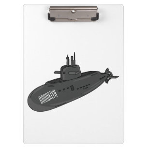 Pranchetas Ilustração de desenho animado submarino
