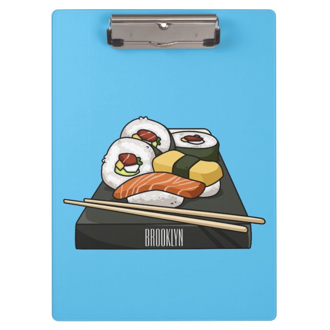Pranchetas Ilustração de desenho animado Sushi (Frente)