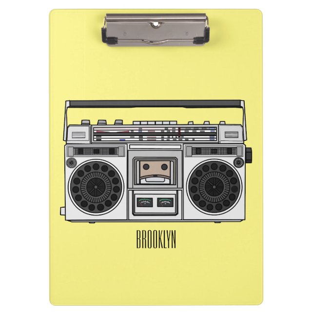 Pranchetas Ilustração de desenho de rádio (Frente)