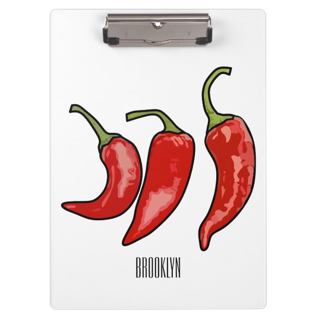 Pranchetas Ilustração de desenho em chili (Frente)