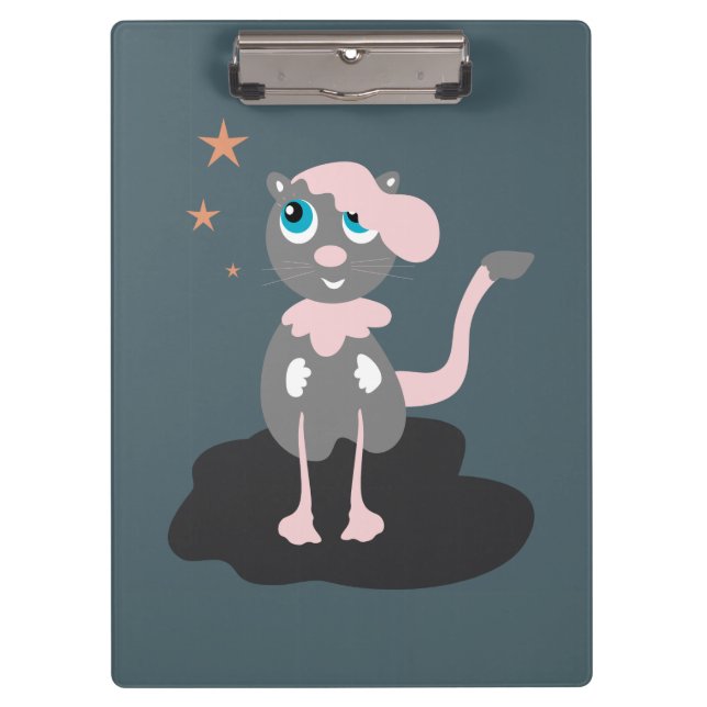 Pranchetas Ilustração de Gato Infantil Fofa Kitty Cartoon (Frente)