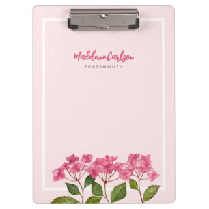 Pranchetas Ilustração de Lacecaps de Hydrangea Pink de Aquare