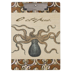 Pranchetas Ilustração Octopus Vintage Kraken