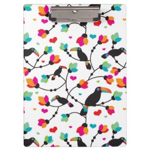 Pranchetas ilustração tropical do pássaro toucan bonito