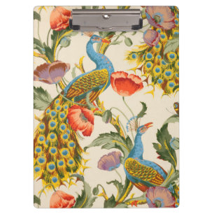 Pranchetas Ilustrações de Peacock e Poppies Vintage
