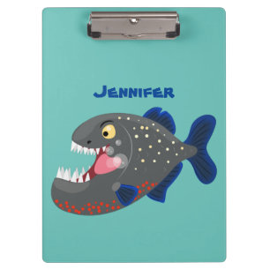 Pranchetas Imagem de desenhos animados da piranha