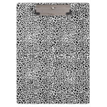 Impressão de leopardo da neve preto e branco