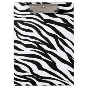 Pranchetas Impressão de Padrão Animal Zebra Negra e Branca