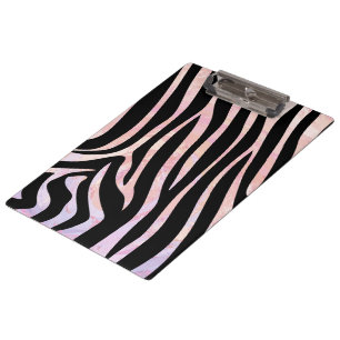 Pranchetas Impressão de Zebra Preta e Rosa