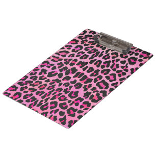 Pranchetas Impressão do rosa preto e quente do leopardo do