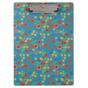 Pranchetas Impressão Floral Retro Chic na Área de Transferênc