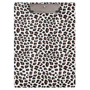 Pranchetas Impressão Leopardo Branco