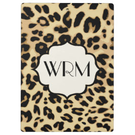 Pranchetas Impressão Sassy Leopard Monogramada