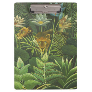 Pranchetas Impressão Vintage de Leão na Selva Tropical de Hen