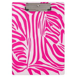Pranchetas Impressão zebra rosa