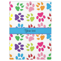 Impressões animais coloridos da pata