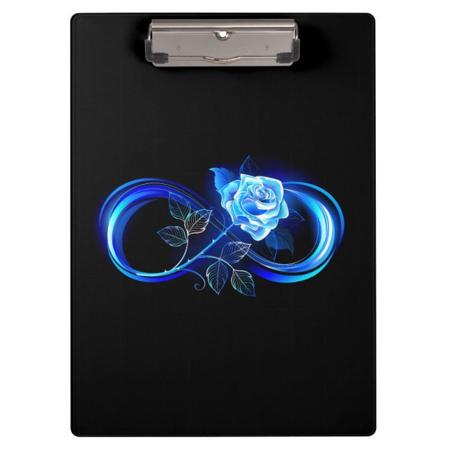 Pranchetas Infinito brilhante com rosa azul (Frente)